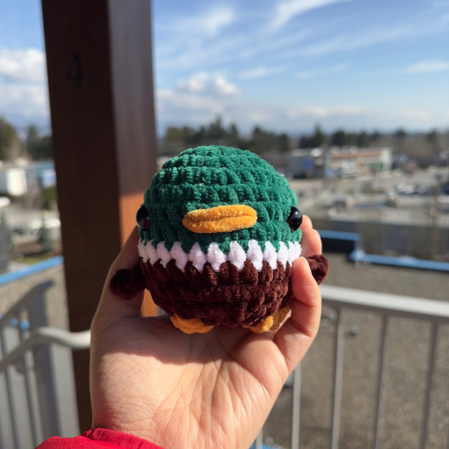 Kawaii Handmade Mallard Crochet Desk Companion