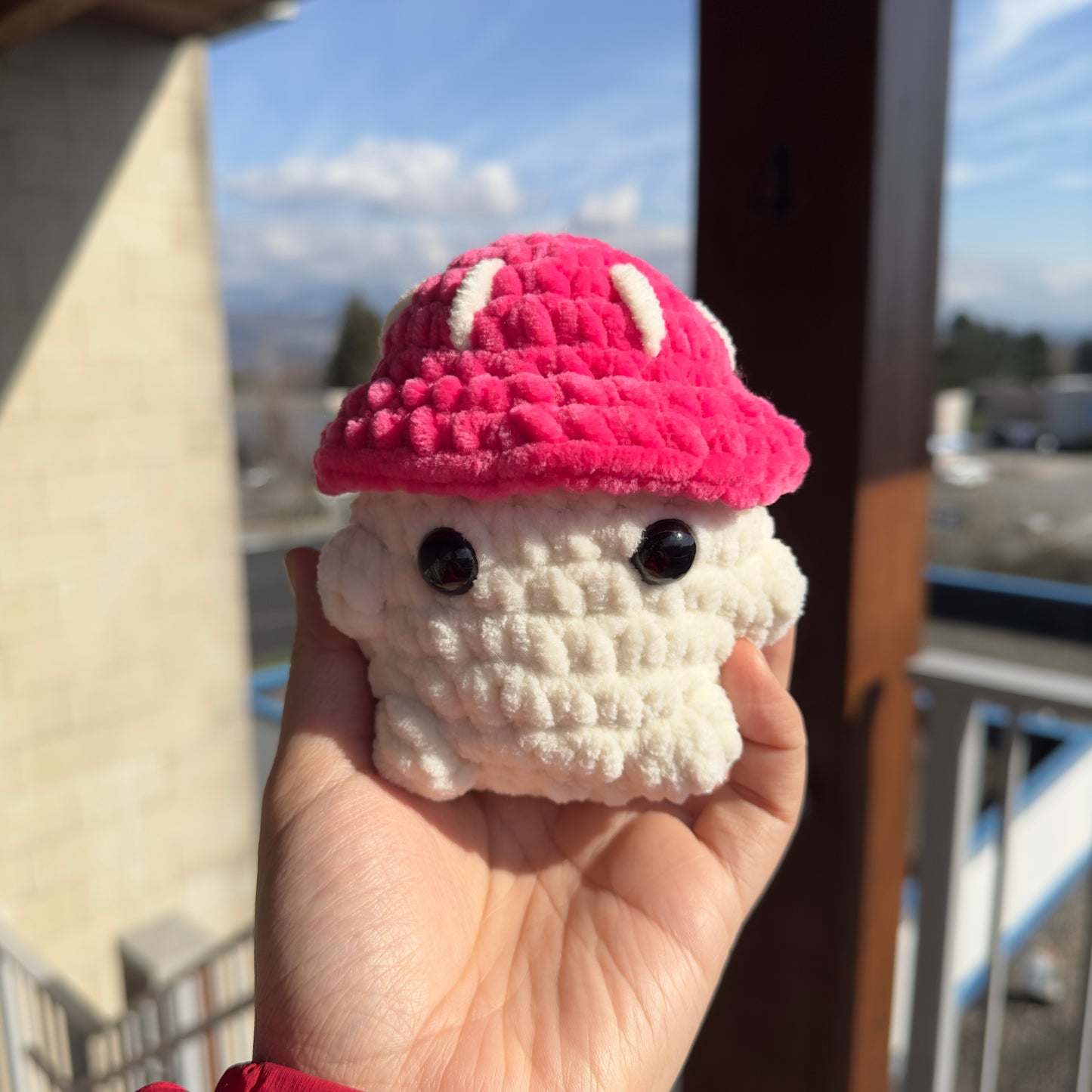 Kawaii Handmade Mushie Boy Crochet Desk Companion