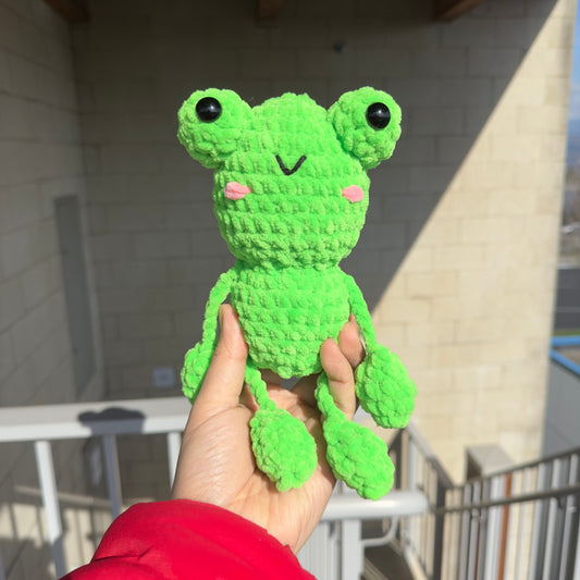 Kawaii Handmade Frog Crochet Desk Companion