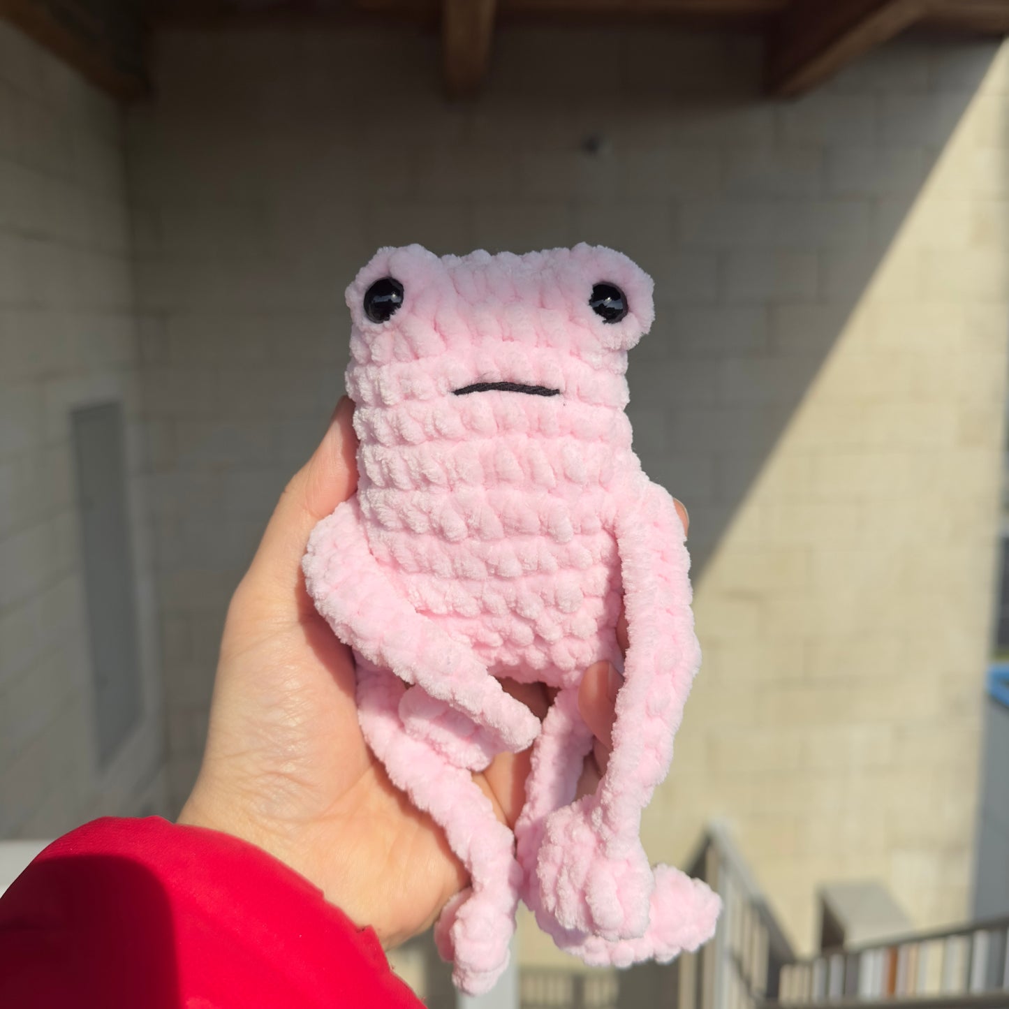 Kawaii Handmade Leggie Froggie Crochet Desk Companion