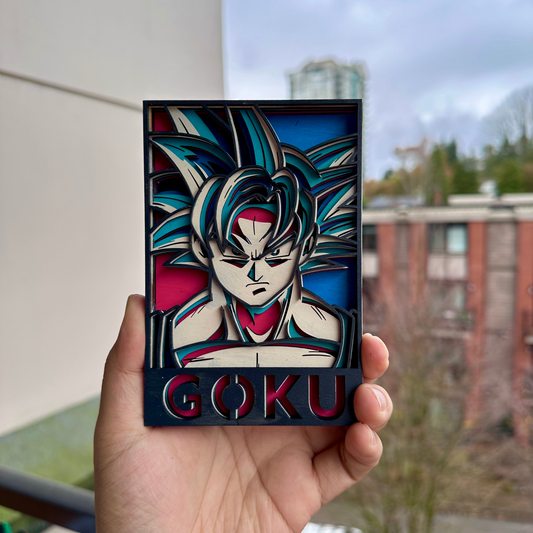 Wooden 3D Anime Layered Display – Son Goku (Dragon Ball)