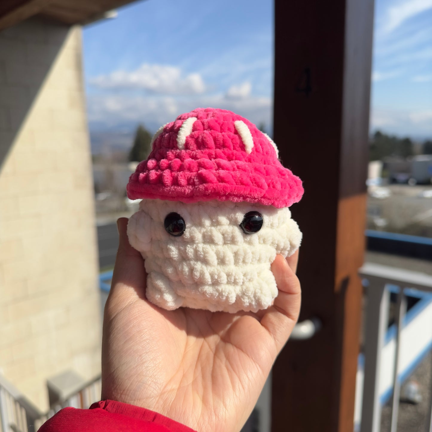 Kawaii Handmade Mushie Boy Crochet Desk Companion