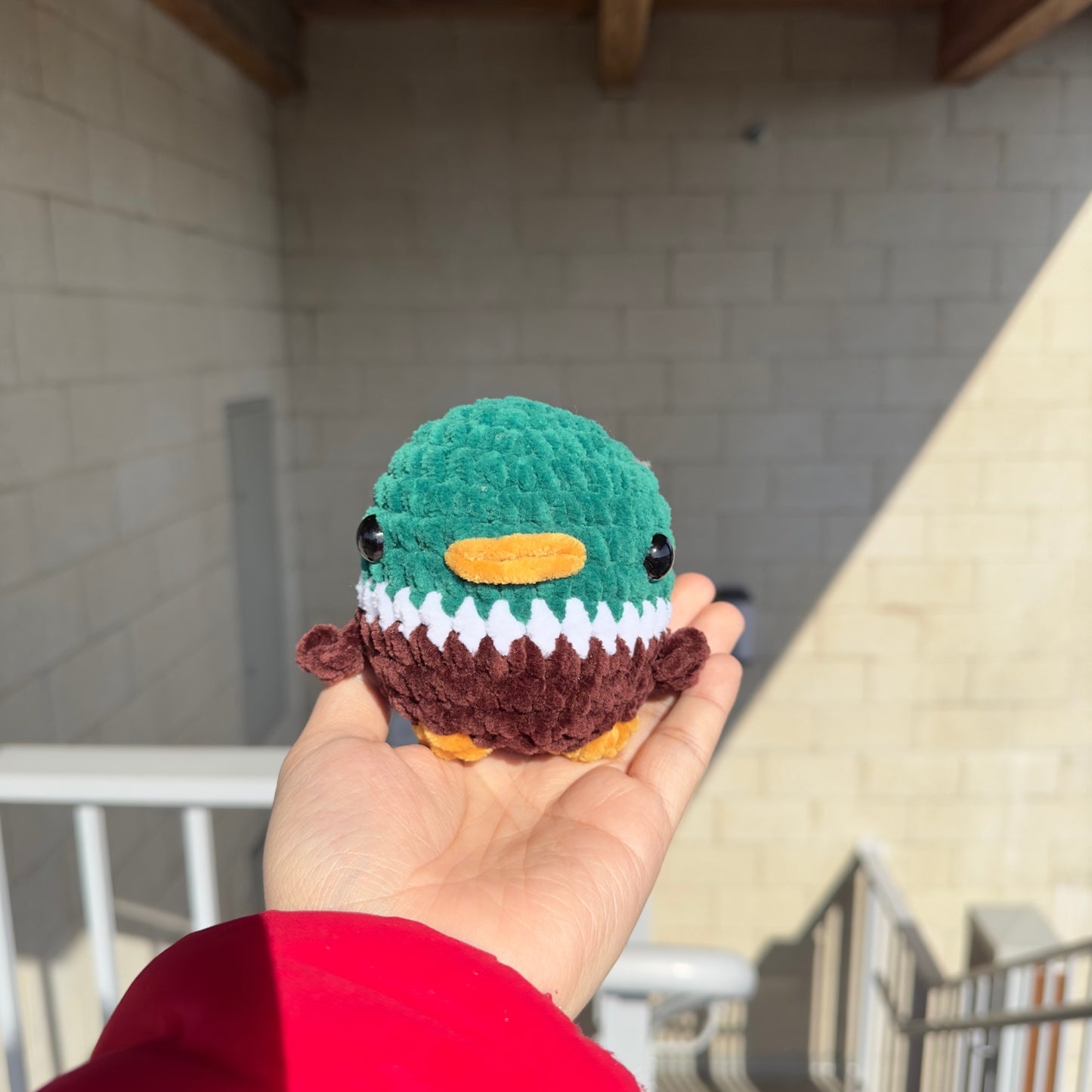 Kawaii Handmade Mallard Crochet Desk Companion