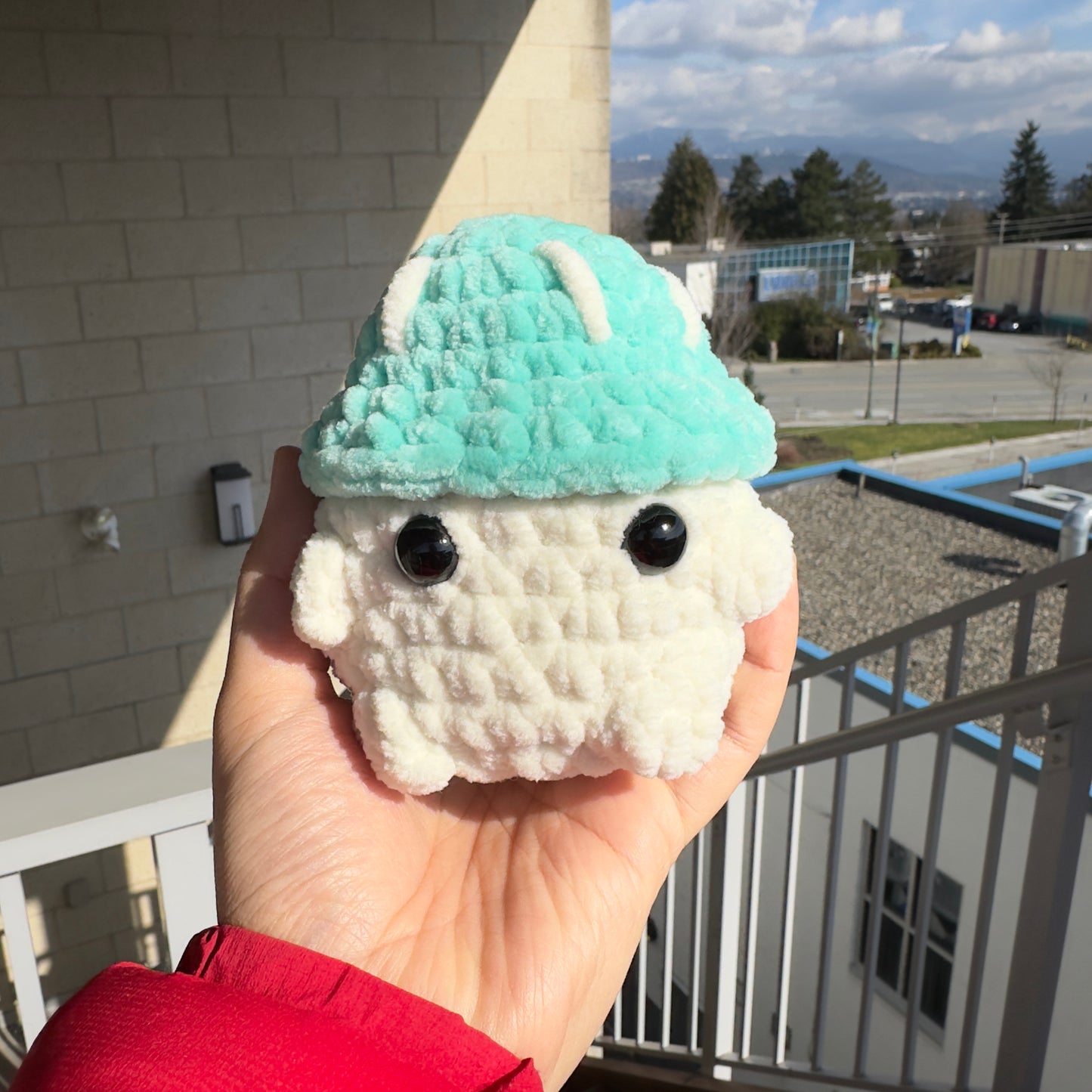 Kawaii Handmade Mushie Boy Crochet Desk Companion