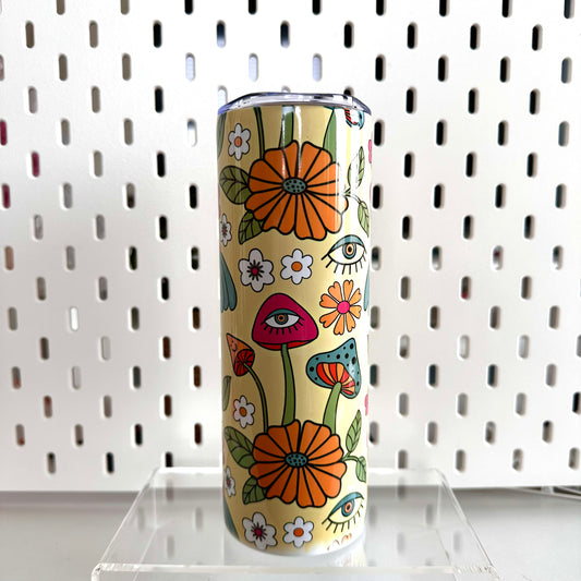Kawaii Groovy 20oz Skinny Stainless Tumbler With Lid and Straw