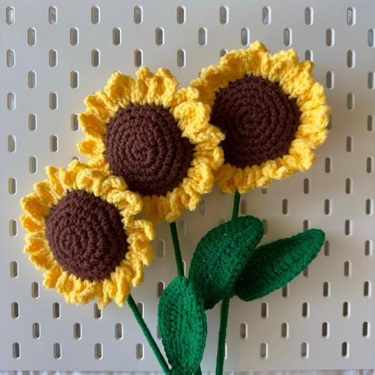 Sunflower Crochet Flower - Handcrafted Floral Decor
